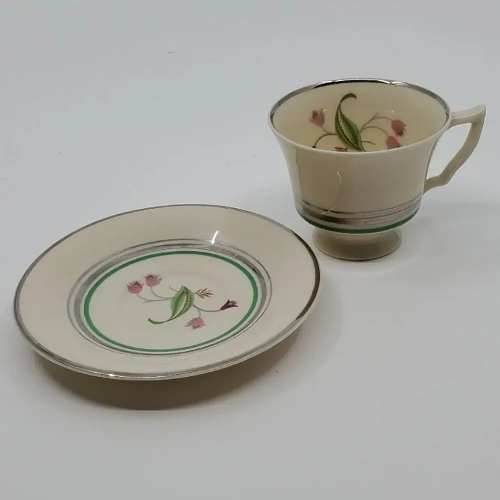 Syracuse China OPCO Old Ivory Demitasse cup saucer set